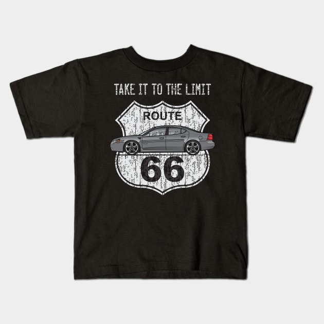 Route 66 Gray Kids T-Shirt by JRCustoms44